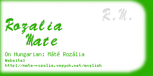 rozalia mate business card