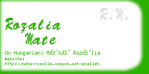 rozalia mate business card